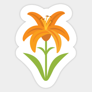 Cute Colorful Tiger Lily Sticker